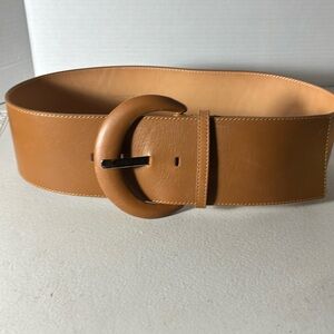 Lafayette 148 tan D-ring leather belt size S